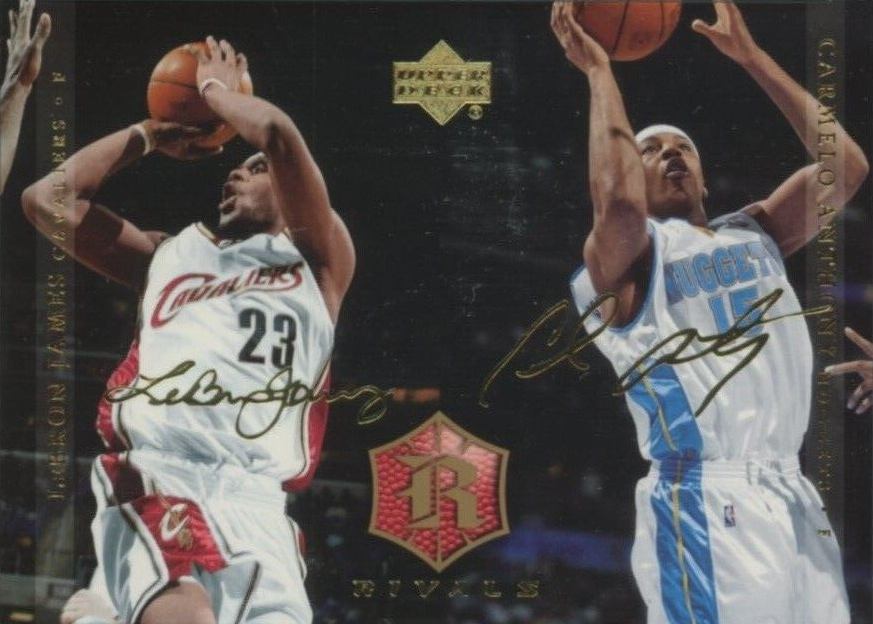 2004 Upper Deck Rivals Carmelo Anthony/LeBron James #27 Basketball Card
