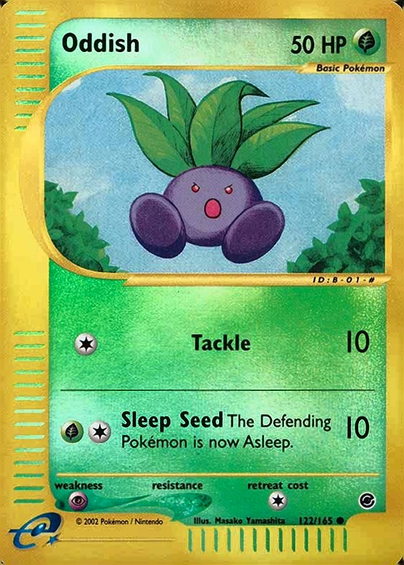 2002 Pokemon Expedition Oddish-Reverse Foil #122 TCG Card