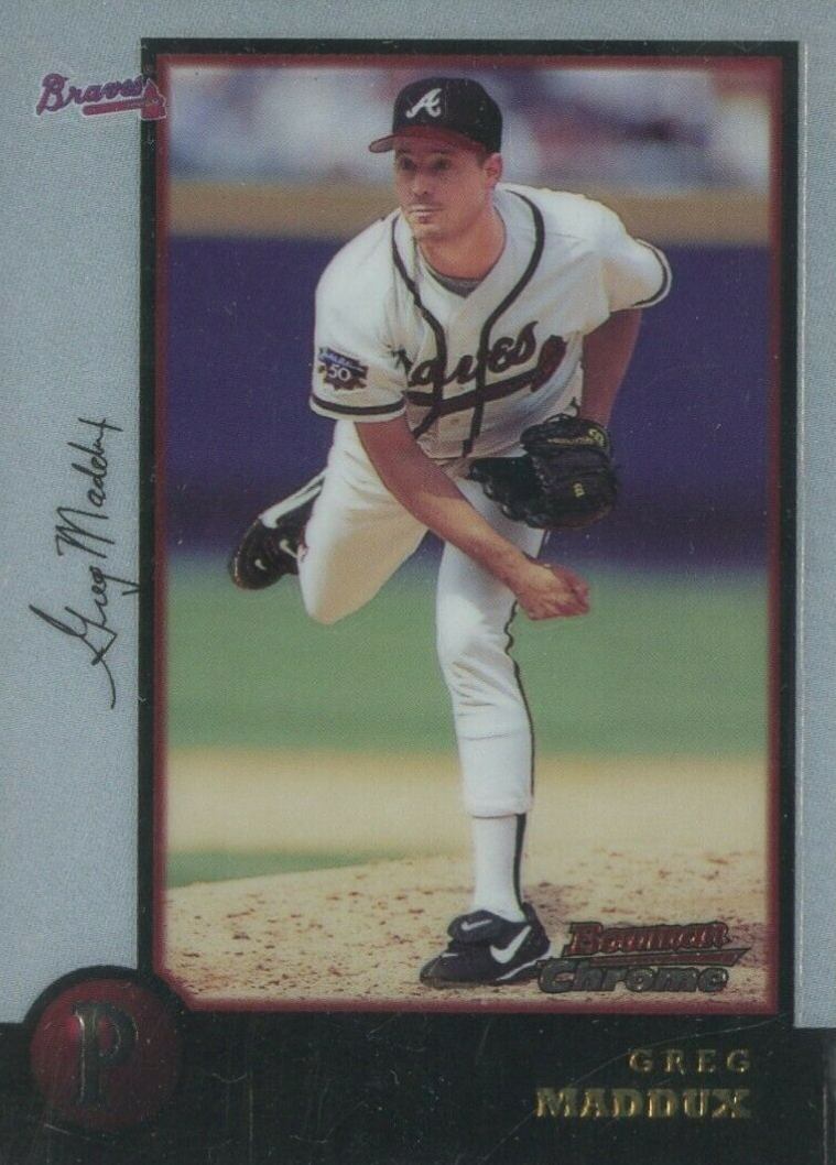 1998 Bowman Chrome Greg Maddux #16 Baseball Card