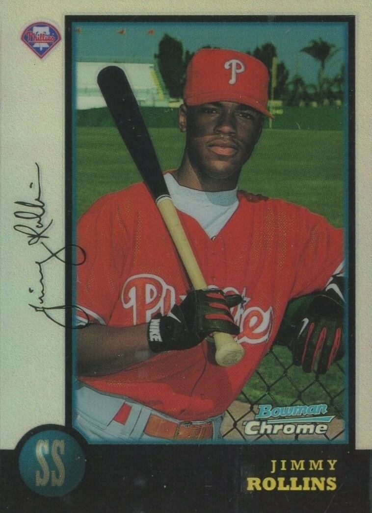 1998 Bowman Chrome Jimmy Rollins #181 Baseball Card