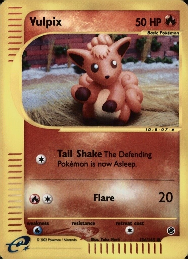 2002 Pokemon Expedition Vulpix-Reverse Foil #136 TCG Card