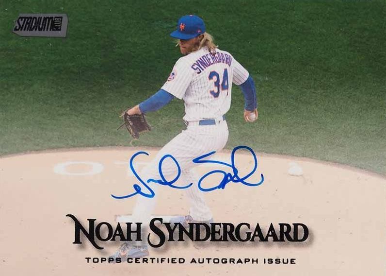 2019 Stadium Club Autographs Noah Syndergaard #NS Baseball Card