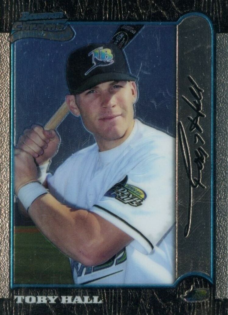 1999 Bowman Chrome Toby Hall #307 Baseball Card