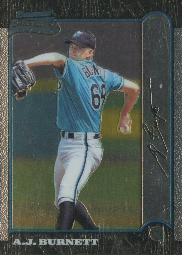 1999 Bowman Chrome A.J. Burnett #323 Baseball Card