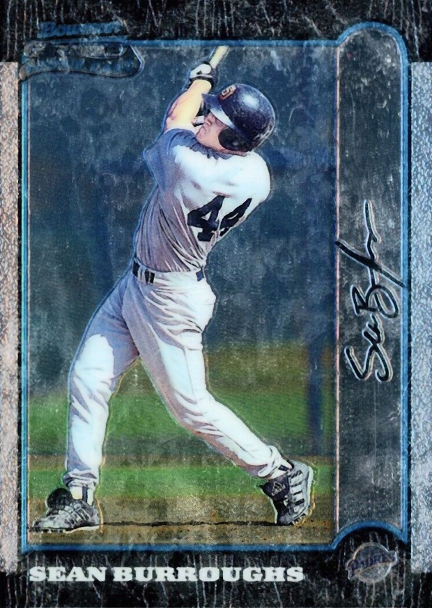 1999 Bowman Chrome Sean Burroughs #345 Baseball Card
