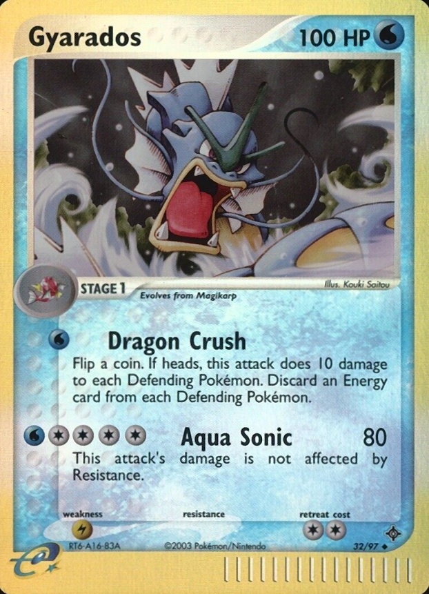 2003 Pokemon EX Dragon Gyarados-Reverse Foil #32 TCG Card