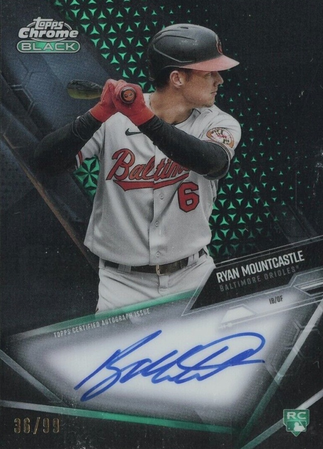 2021 Topps Chrome Black Autographs Ryan Mountcastle #RM Baseball Card