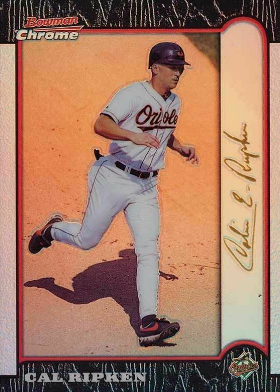 1999 Bowman Chrome Gold Cal Ripken #5 Baseball Card