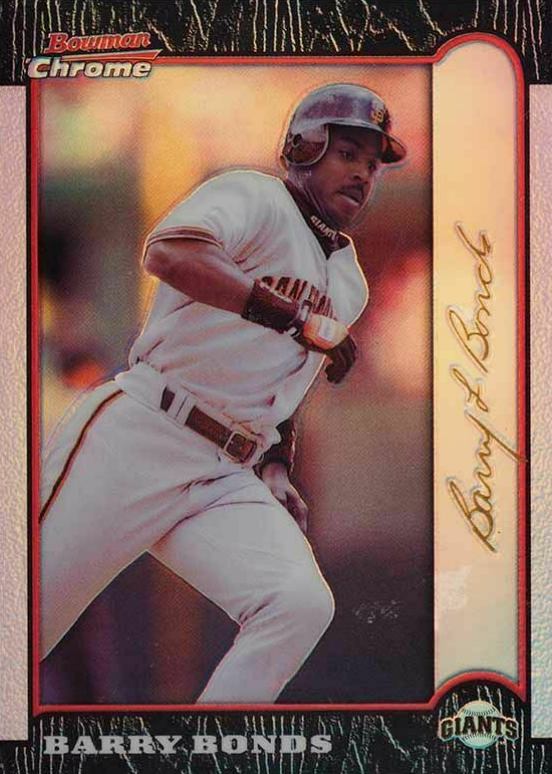 1999 Bowman Chrome Gold Barry Bonds #34 Baseball Card