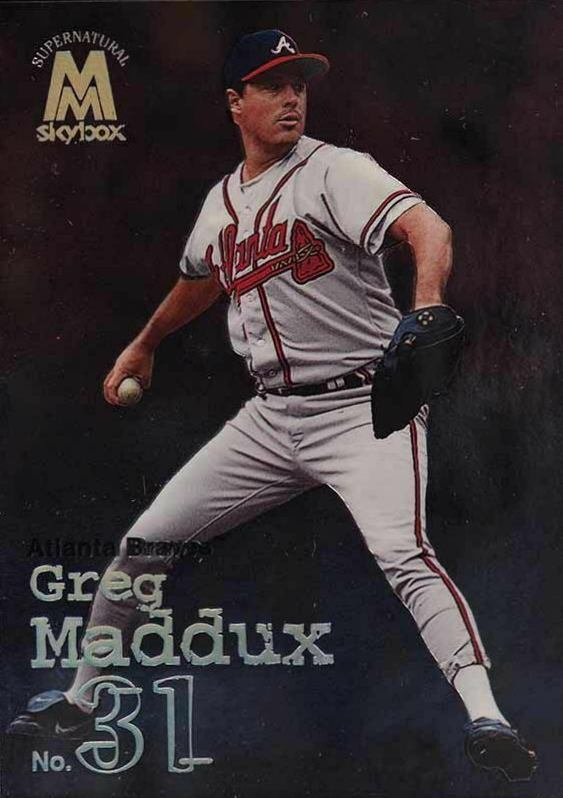 1999 Skybox Molten Metal Greg Maddux SN #136 Baseball Card
