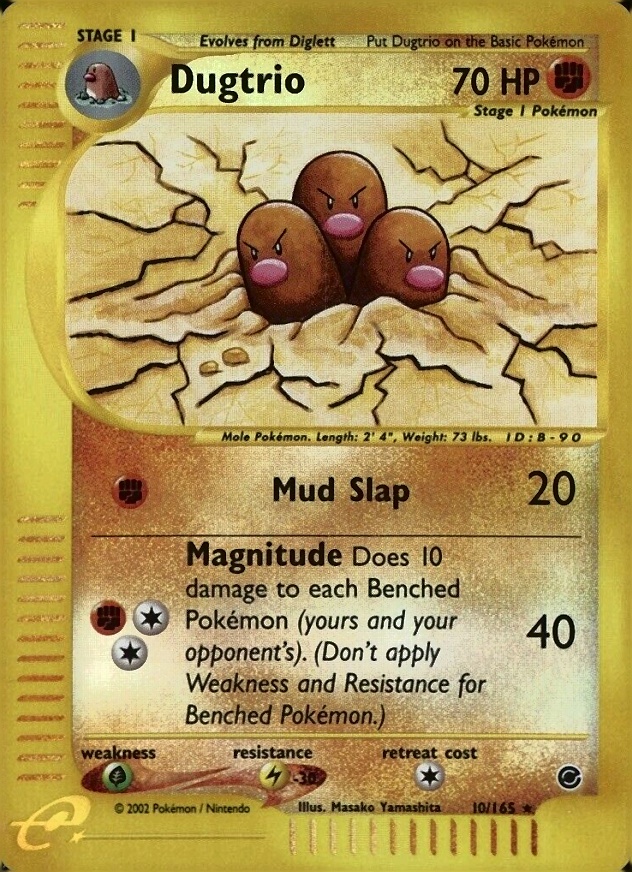 2002 Pokemon Expedition Dugtrio-Reverse Foil #10 TCG Card