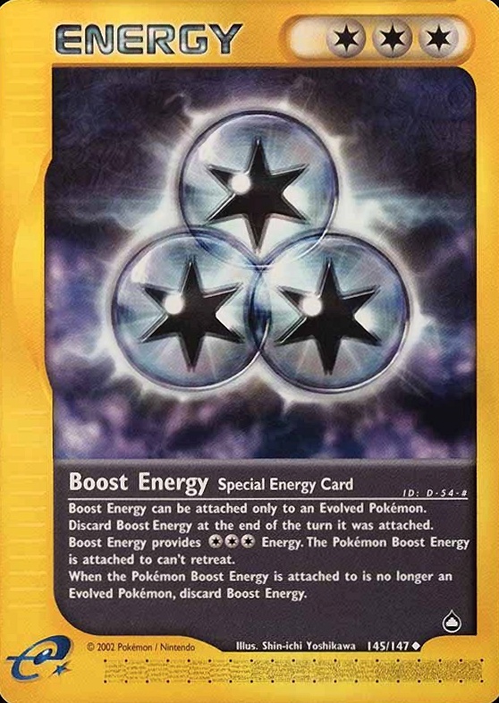 2003 Pokemon Aquapolis Boost Energy #145 TCG Card
