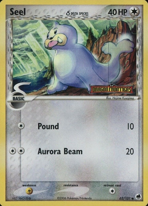 2006 Pokemon EX Dragon Frontiers Seel-Reverse Foil #62 TCG Card