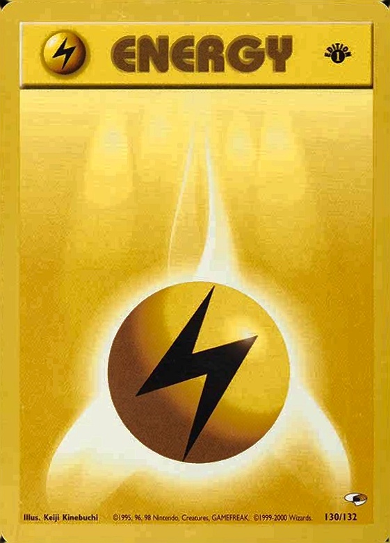 2000 Pokemon Gym Heroes  Lightning Energy #130 TCG Card