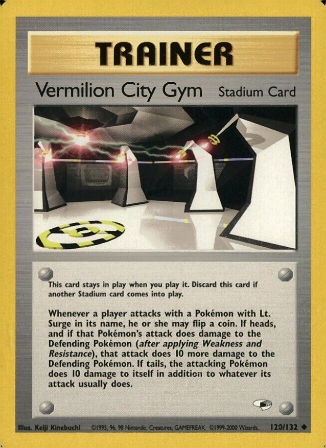 2000 Pokemon Gym Heroes  Vermilion City Gym #120 TCG Card