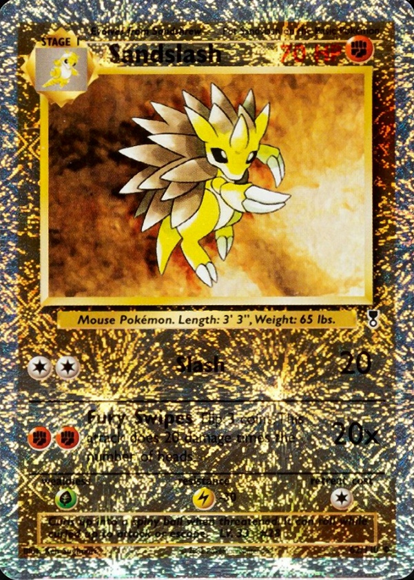 2002 Pokemon Legendary Collection  Sandslash-Reverse Foil #62 TCG Card