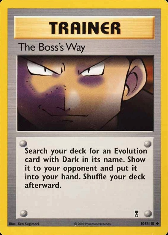 2002 Pokemon Legendary Collection  The Boss's Way #105 TCG Card