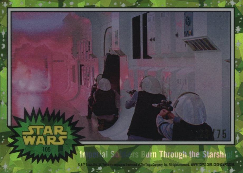 2022 Topps Chrome Sapphire Edition Star Wars Imperial Soldiers Burn Through the Starship! #105 Non-Sports Card