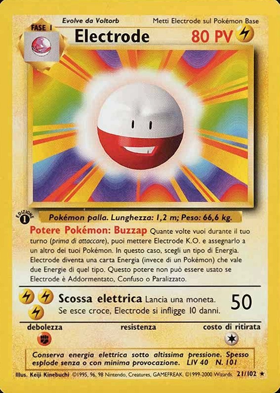 2000 Pokemon Game Electrode #21 TCG Card