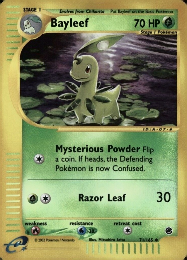 2002 Pokemon Expedition Bayleef-Reverse Foil #71 TCG Card