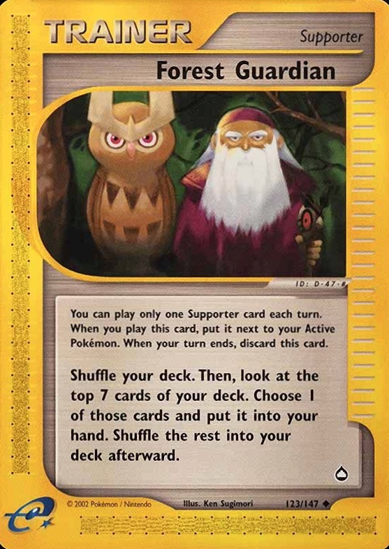 2003 Pokemon Aquapolis Forest Guardian #123 TCG Card