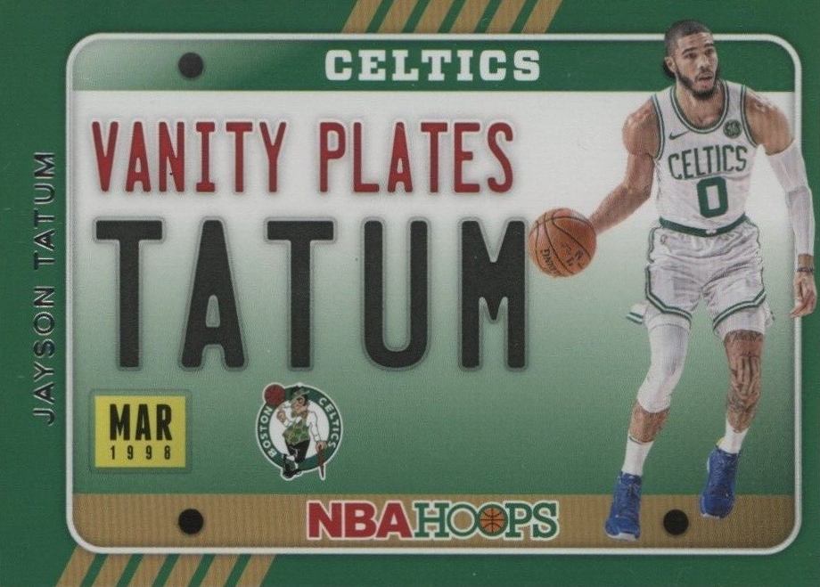 2020 Panini Hoops Vanity Plates Jayson Tatum #22 Basketball Card