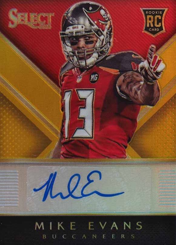 2014 Panini Select Rookie Autograph Mike Evans #RAME Football Card