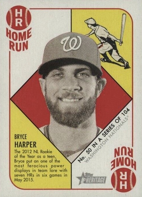 2015 Topps Heritage '51 Collection Bryce Harper #50 Baseball Card