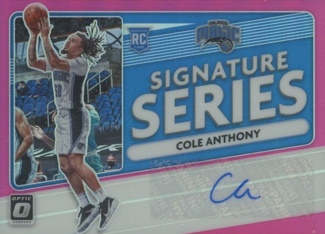 2020 Panini Donruss Optic Signature Series Cole Anthony #SSCAN Basketball Card