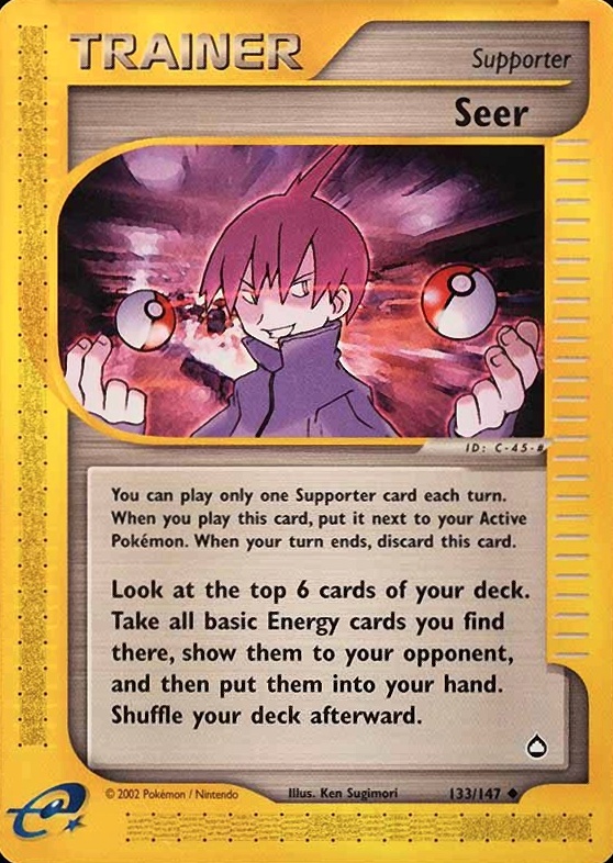 2003 Pokemon Aquapolis Seer #133 TCG Card