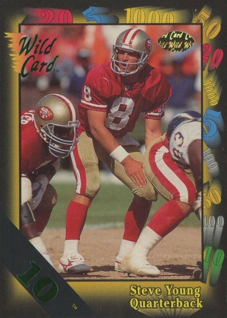 1991 Wild Card Steve Young #86 Football Card