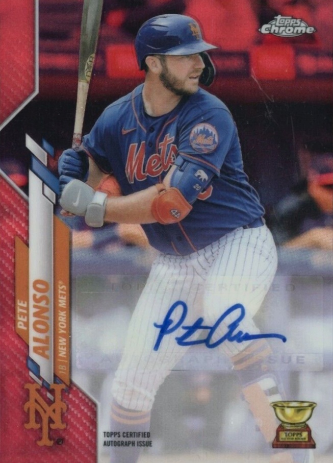 2020 Topps Chrome Update Autographs Pete Alonso #PA Baseball Card