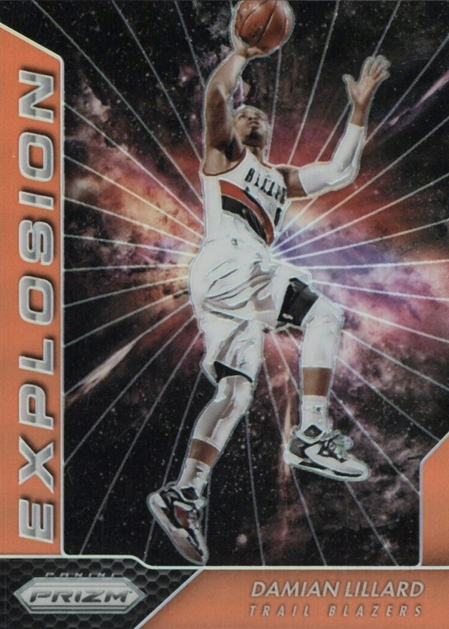 2016 Panini Prizm Explosion Damian Lillard #19 Basketball Card