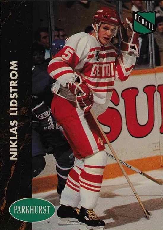 1991 Parkhurst Nicklas Lidstrom #37 Hockey Card