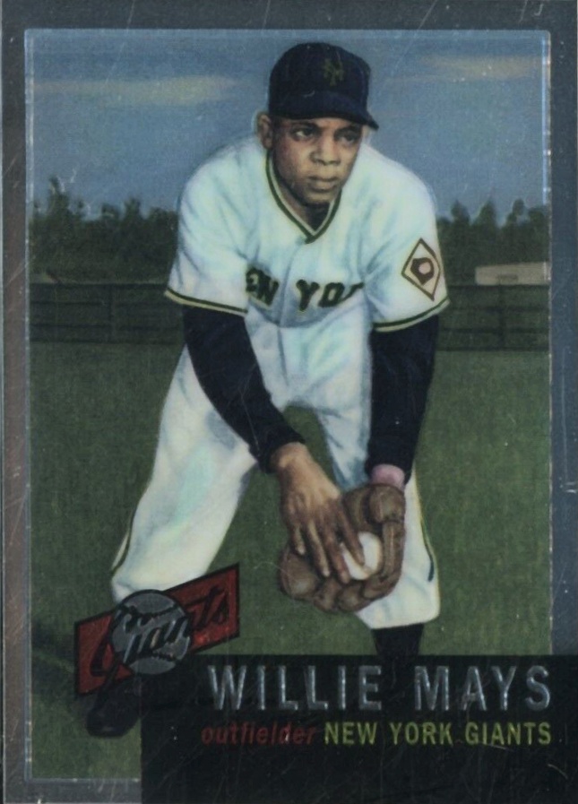 1997 Topps Willie Mays Finest 1953 Topps Reprint #3 Baseball Card