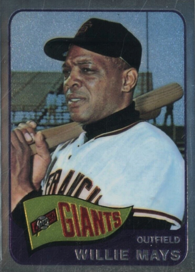 1997 Topps Willie Mays Finest 1965 Topps Reprint #19 Baseball Card