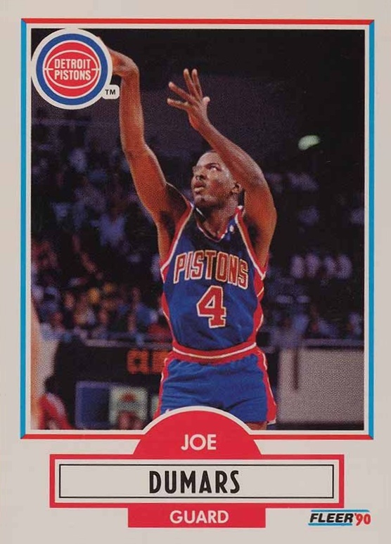 1990 Fleer Joe Dumars #55 Basketball Card