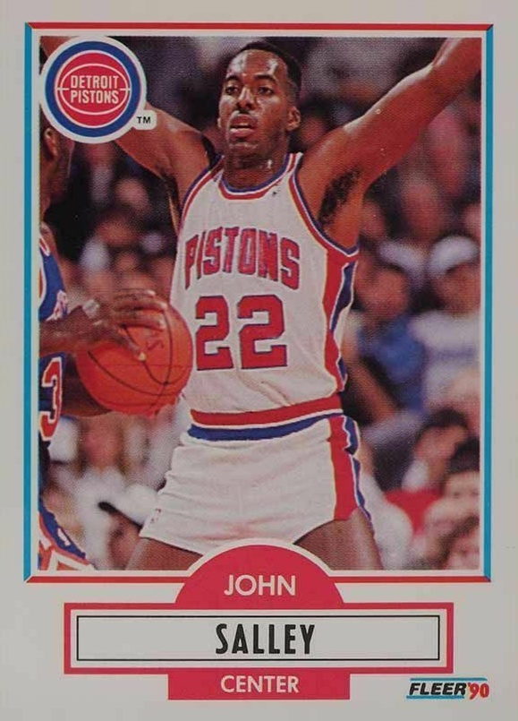1990 Fleer John Salley #60 Basketball Card