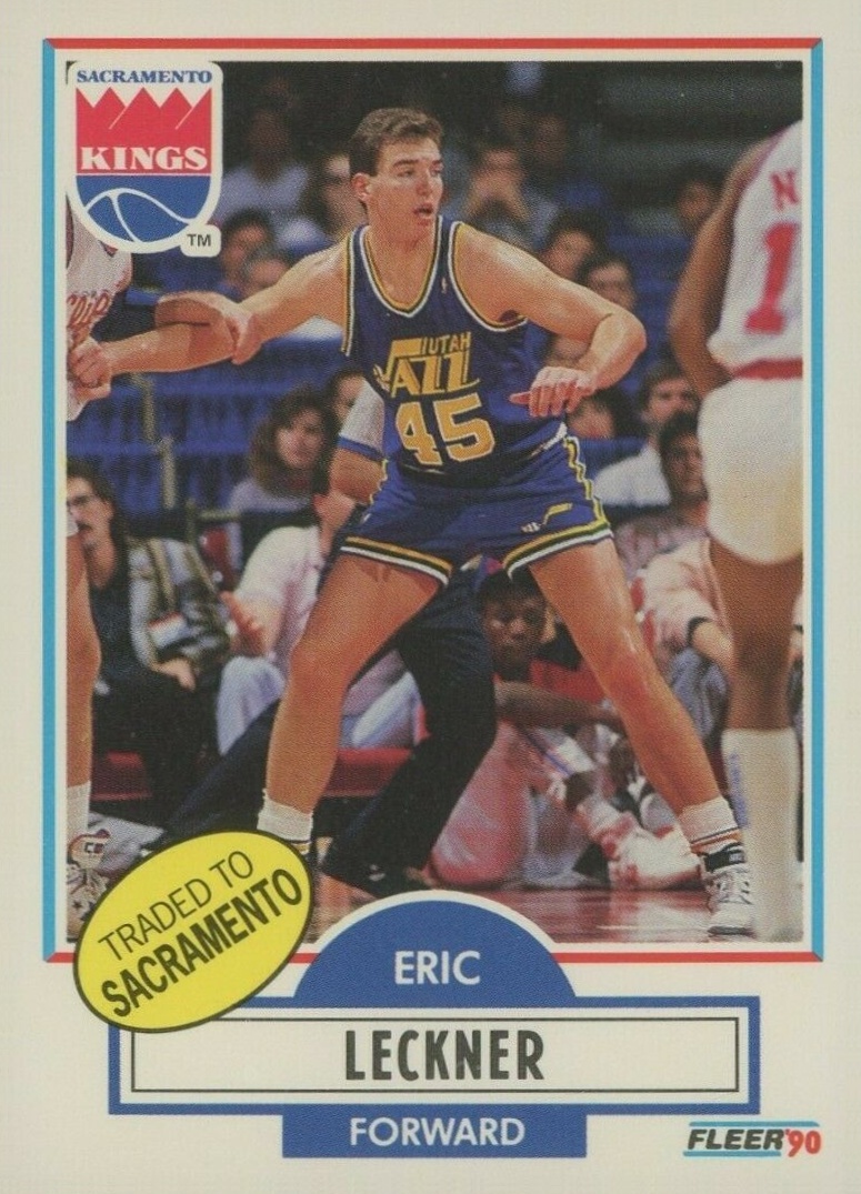 1990 Fleer Eric Leckner #187 Basketball Card