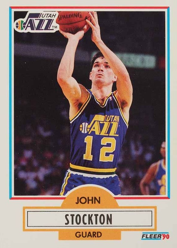1990 Fleer John Stockton #189 Basketball Card