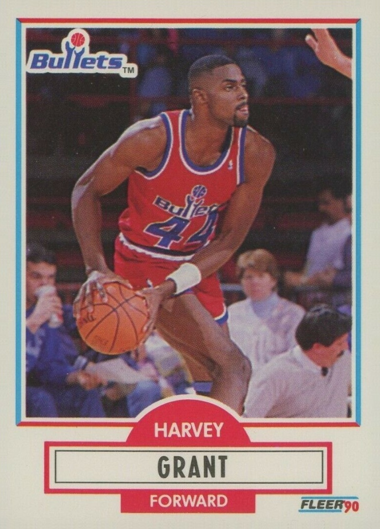 1990 Fleer Harvey Grant #192 Basketball Card