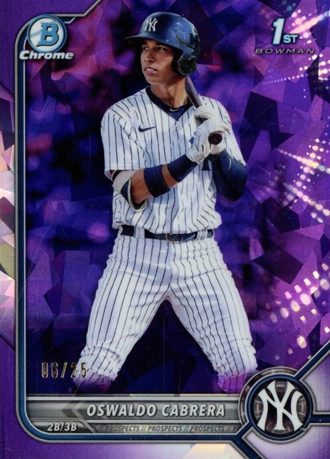 2022 Bowman Sapphire Edition Chrome Prospects Oswaldo Cabrera #BCP17 Baseball Card