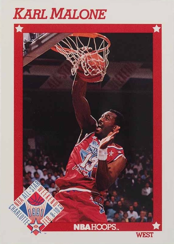 1991 Hoops Karl Malone AS #267 Basketball Card