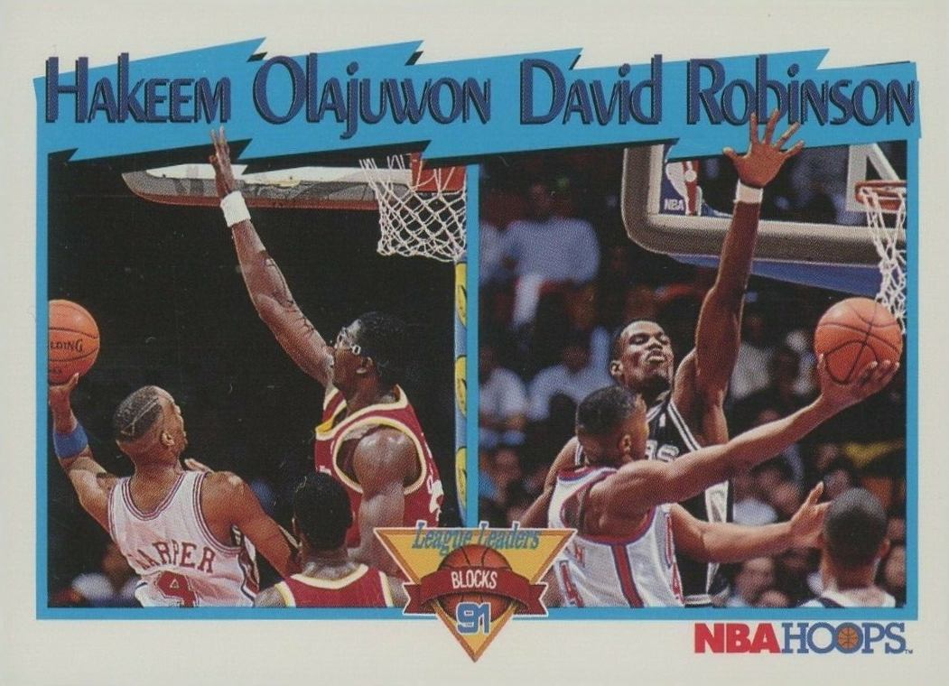 1991 Hoops Olajuwon/D.Robinson LL #309 Basketball Card