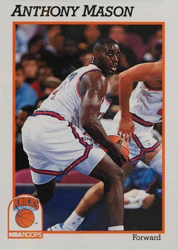 1991 Hoops Anthony Mason #404 Basketball Card