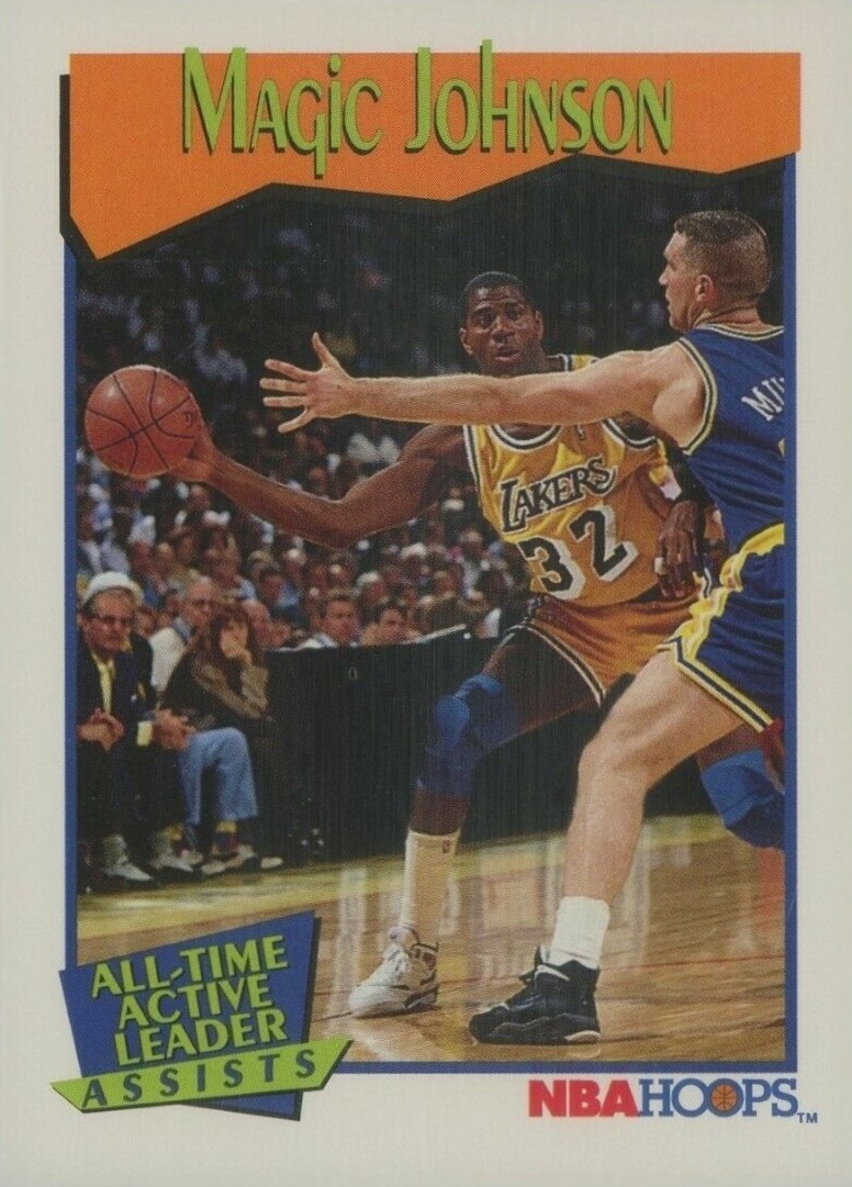 1991 Hoops Magic Johnson AL #535 Basketball Card