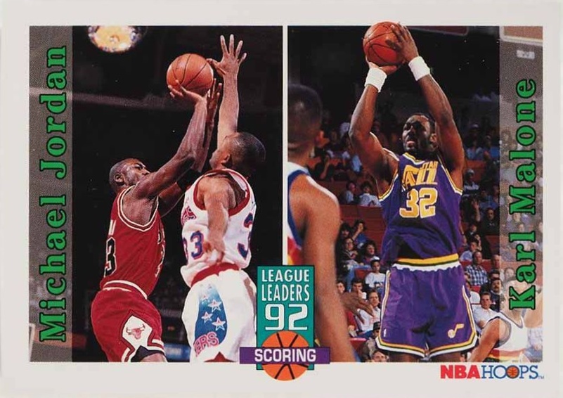 1992 Hoops Karl Malone/Michael Jordan #320 Basketball Card