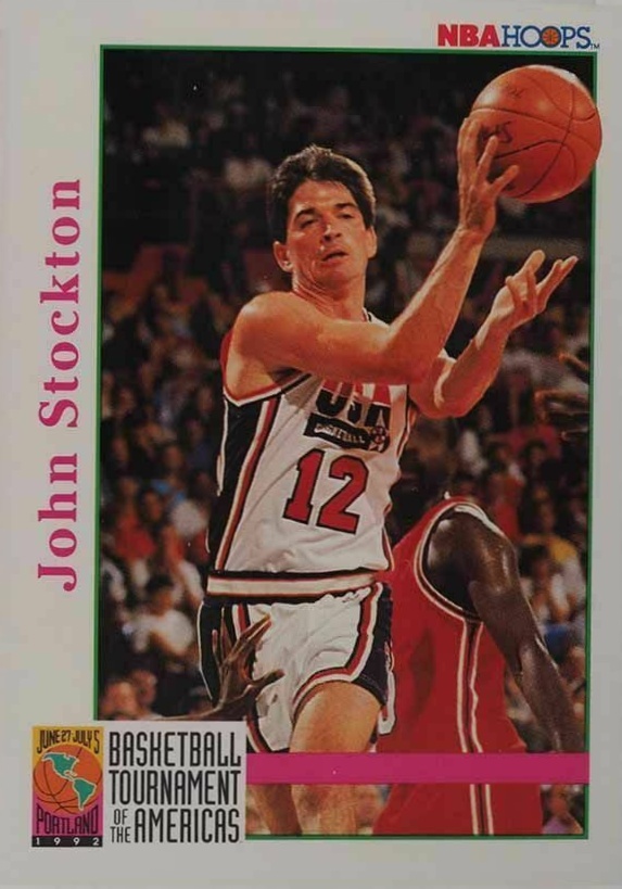 1992 Hoops John Stockton #347 Basketball Card
