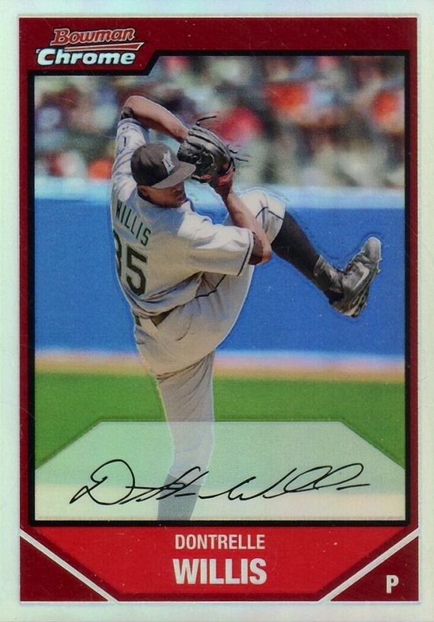 2007 Bowman Chrome Dontrelle Willis #140 Baseball Card