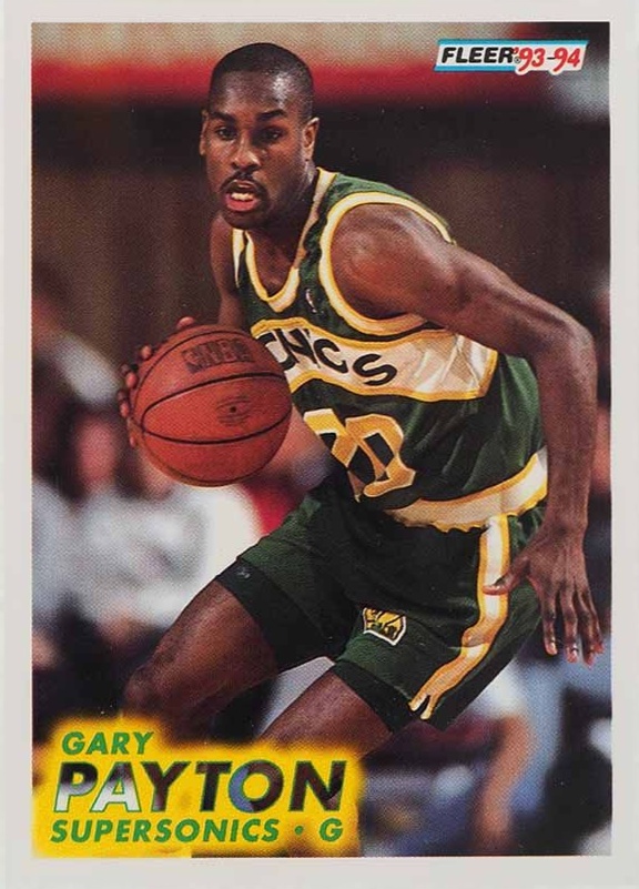 1993 Fleer Gary Payton #202 Basketball Card